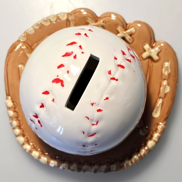 Gift Co. Ceramic Baseball & Glove Coin Piggy Bank - Picture 13 of 14